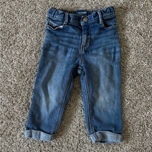 Old Navy toddler girl baby girls blue denim boyfriend jeans size 18-24 months